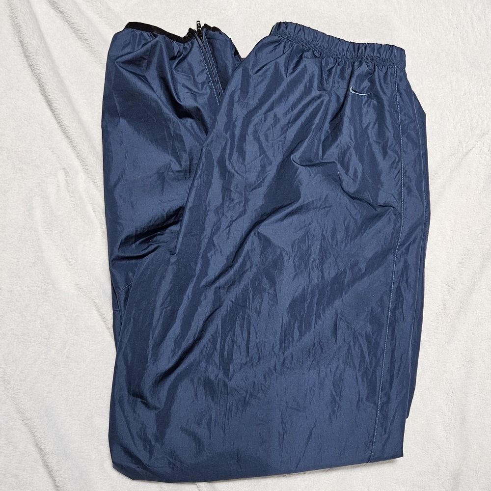VINTAGE Nike ACG Pants Mens XL Blue Windbreaker Ripstop‎ Nylon Swoosh Baggy 90s